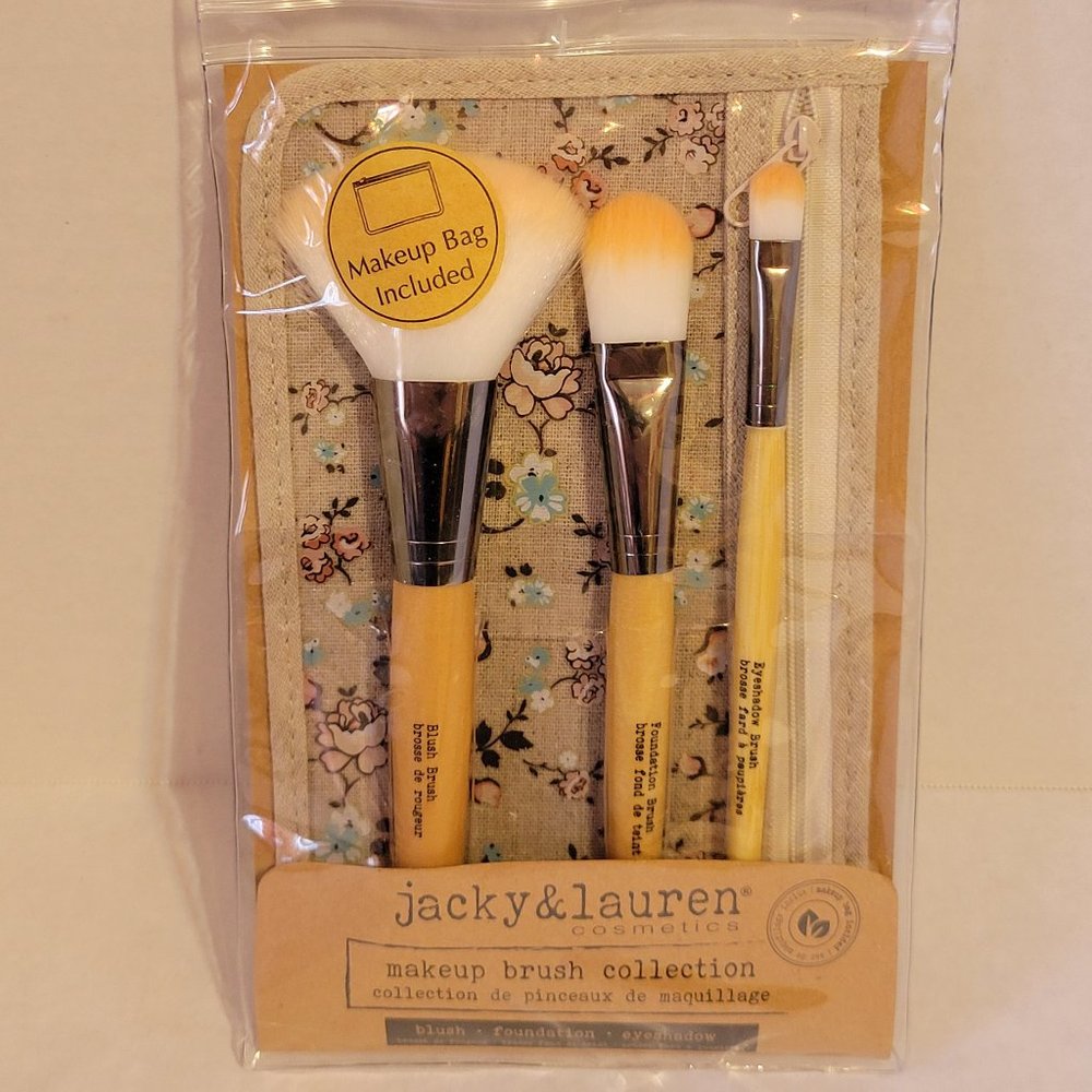 Jacky & Lauren Makeup Brush Collection with Makeup Bag